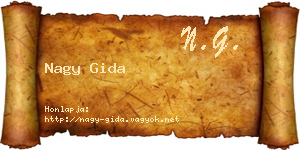Nagy Gida névjegykártya